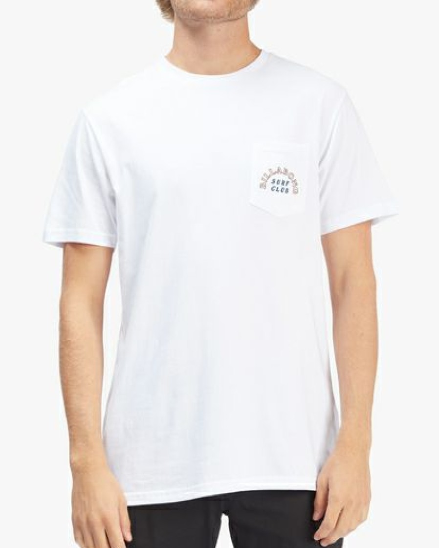 Clothing * | Billabong Tropics Pocket T-Shirt White White (Wht)