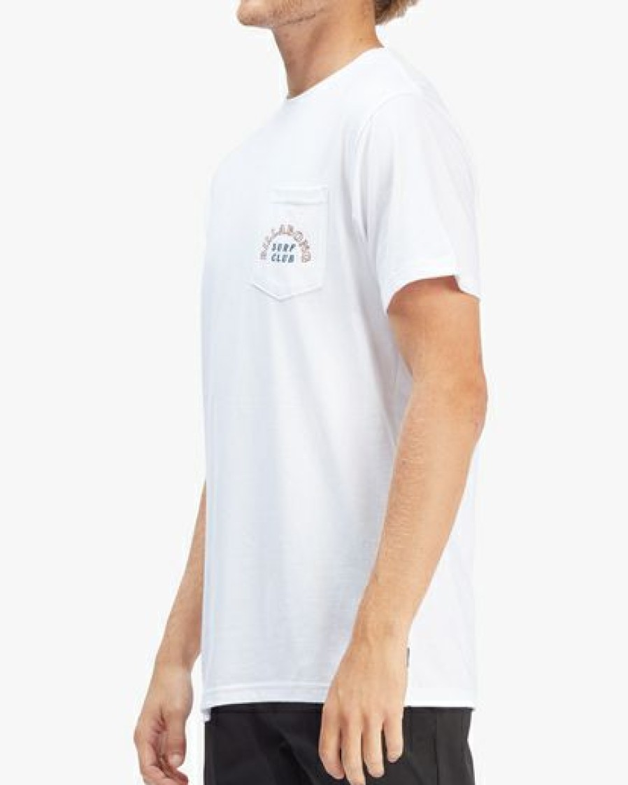 Clothing * | Billabong Tropics Pocket T-Shirt White White (Wht)