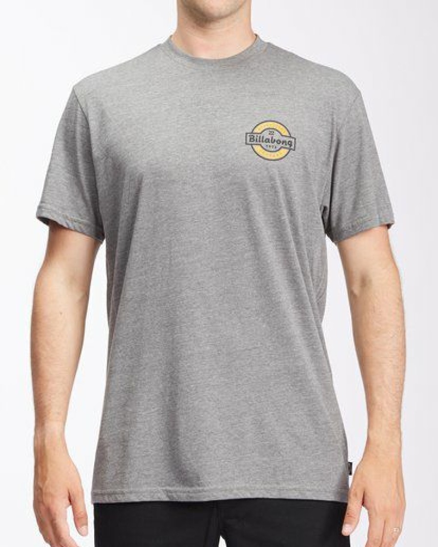 Tees * | Billabong Transit Short Sleeve T-Shirt Dark Grey Heather