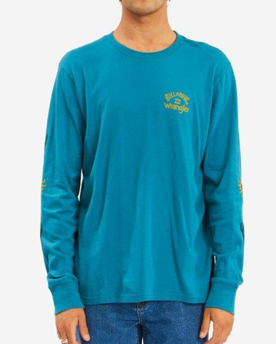 Billabong X Wrangler * | Billabong Wrangler Sunlight Long Sleeve T-Shirt Emerald Emerald (Eme)