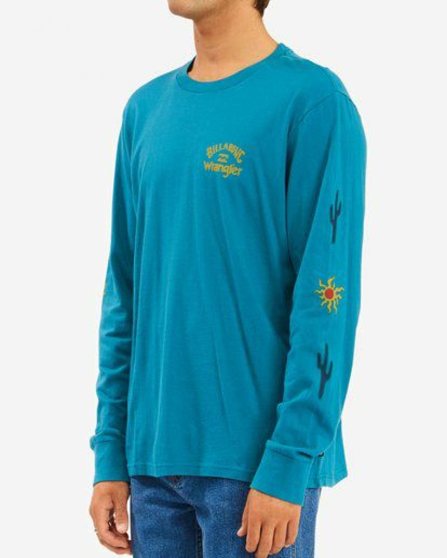 Billabong X Wrangler * | Billabong Wrangler Sunlight Long Sleeve T-Shirt Emerald Emerald (Eme)