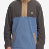 Fleece * | Billabong A/Div Boundary Mock Half-Zip Contrast Fleece Raven Raven (Rav)