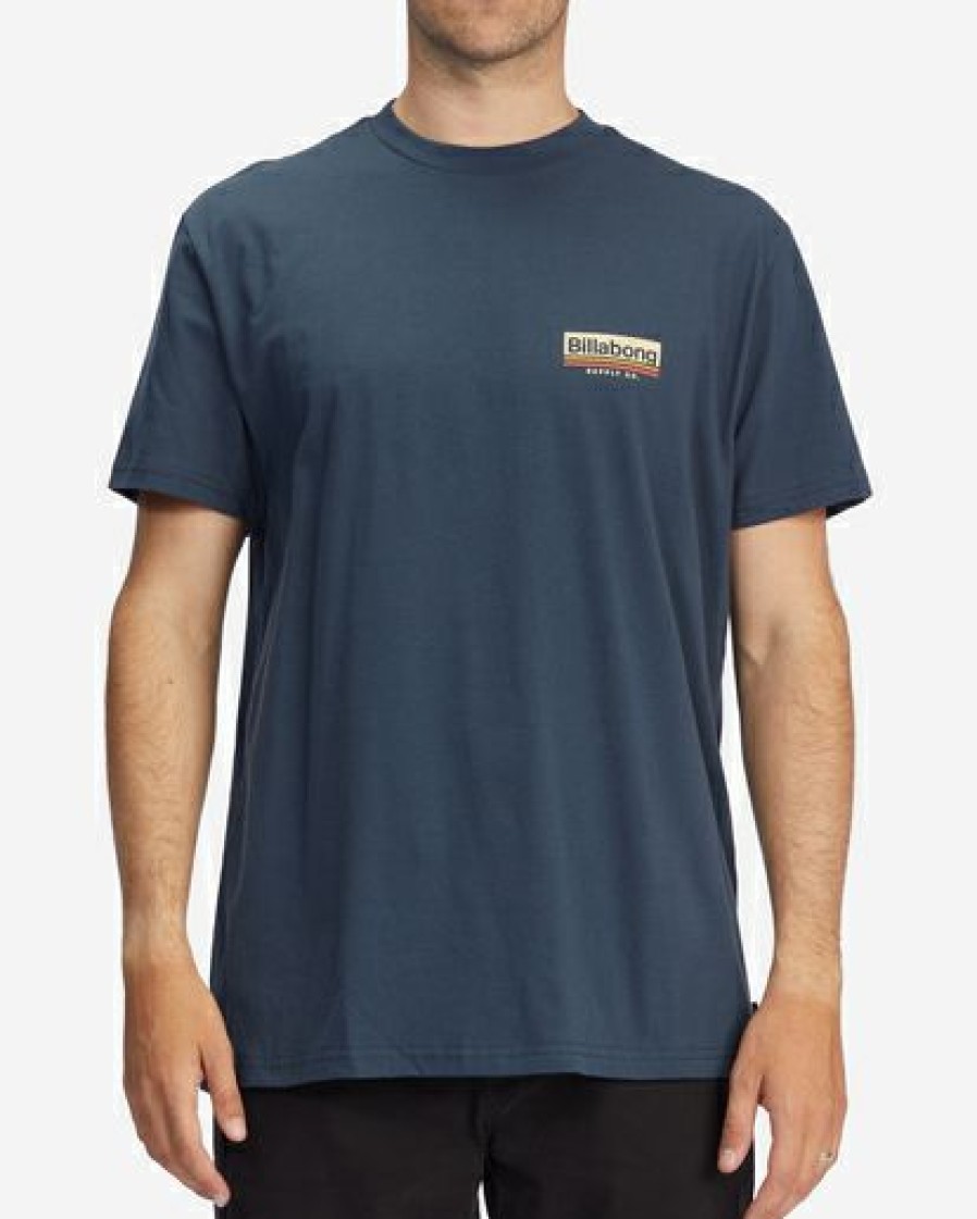 Tees * | Billabong Walled Short Sleeve T-Shirt Navy