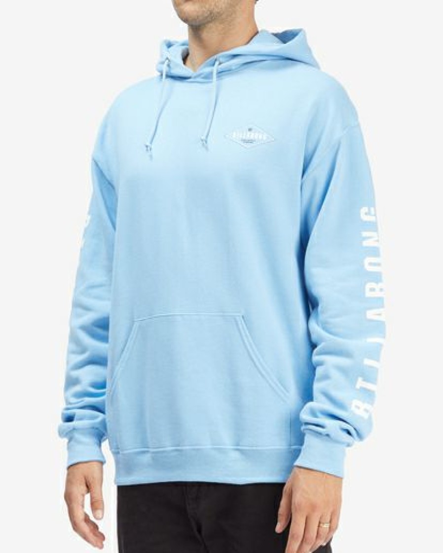 Hoodies & Fleece * | Billabong Diamond Pullover Hoodie Light Blue Light Blue (Lbl)