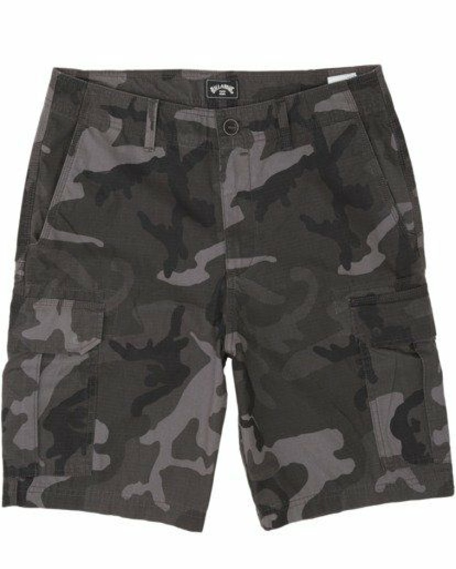 Shorts * | Billabong Scheme Cargo Short 21 Charcoal Camo