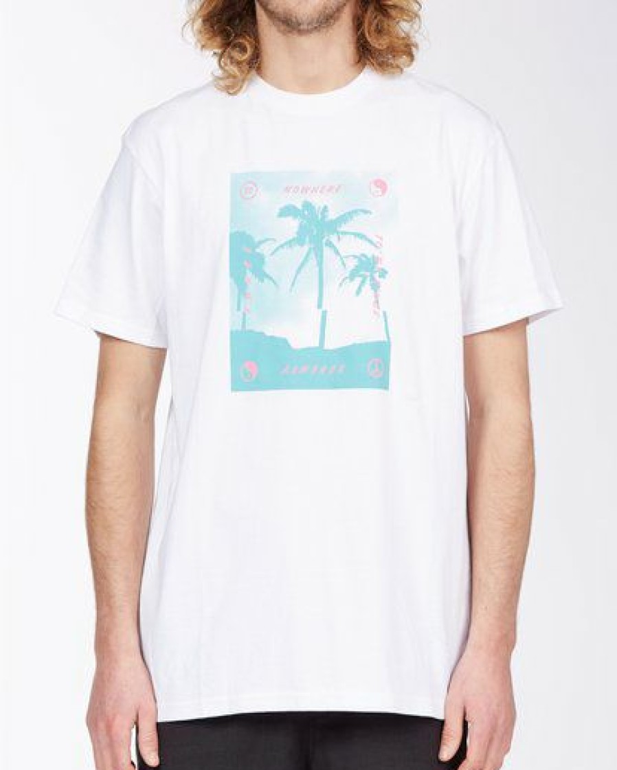 Tees * | Billabong Cut Palm T-Shirt White White (Wht)