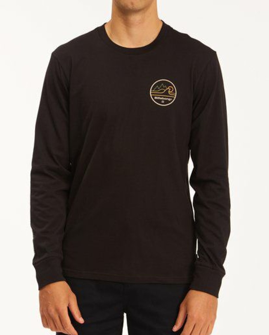 Tees * | Billabong A/Div Peak Wave Long Sleeve T-Shirt Black Black (Blk)