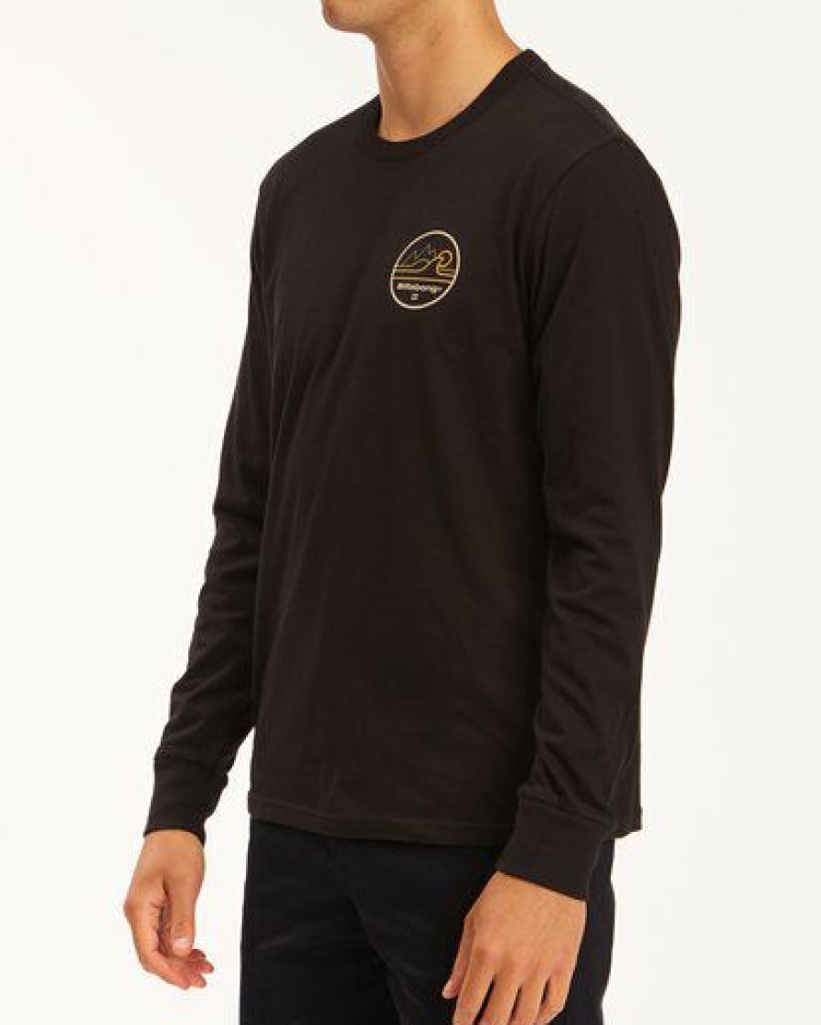 Tees * | Billabong A/Div Peak Wave Long Sleeve T-Shirt Black Black (Blk)