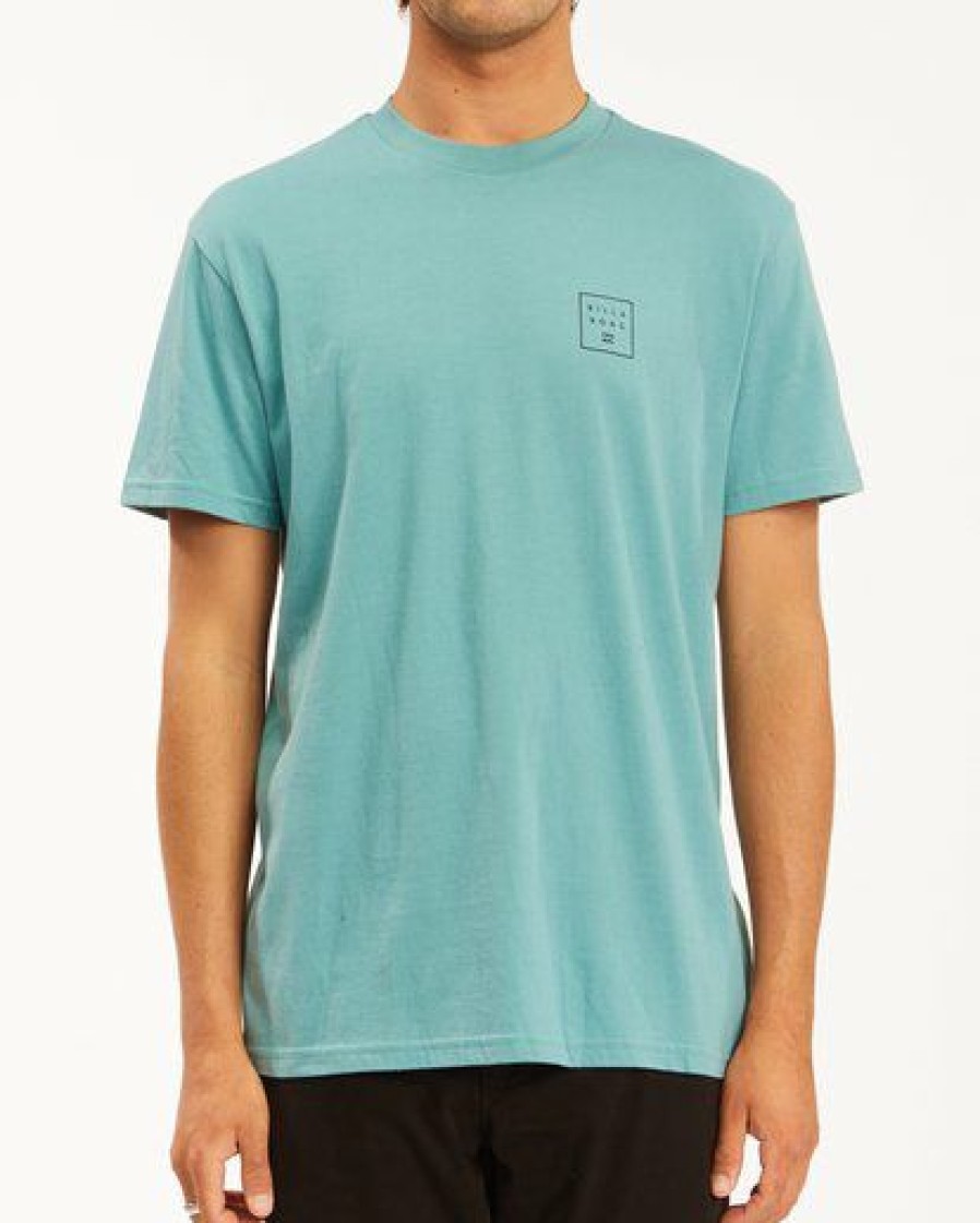 Tees * | Billabong Stacked Short Sleeve T-Shirt Light Marine