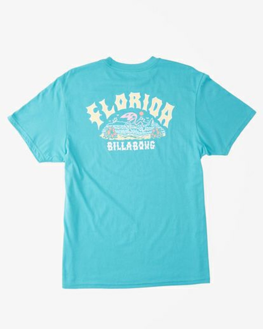 Clothing * | Billabong Arch Florida Short Sleeve T-Shirt Dark Mint Dark Mint (Dmi)