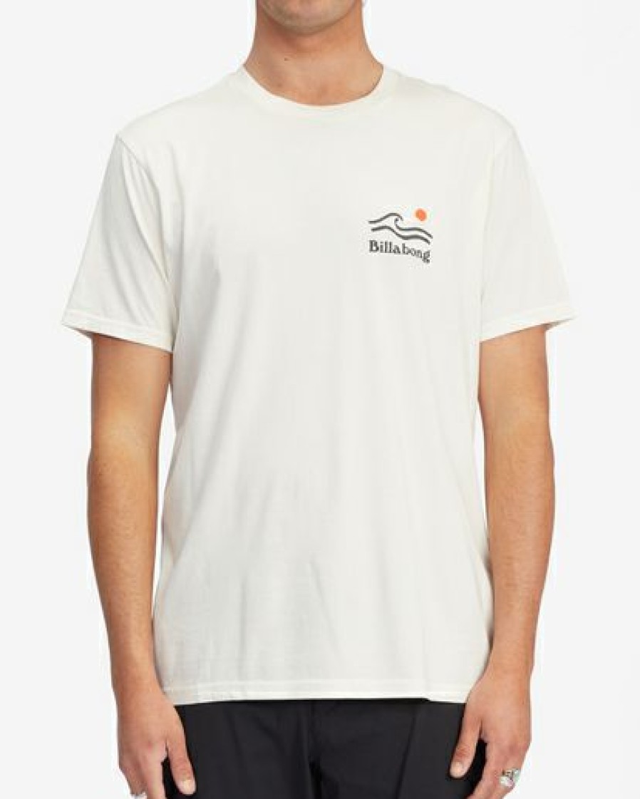 Clothing * | Billabong Landslide Wave Washed Short Sleeve T-Shirt Off White Off White (Ofw)