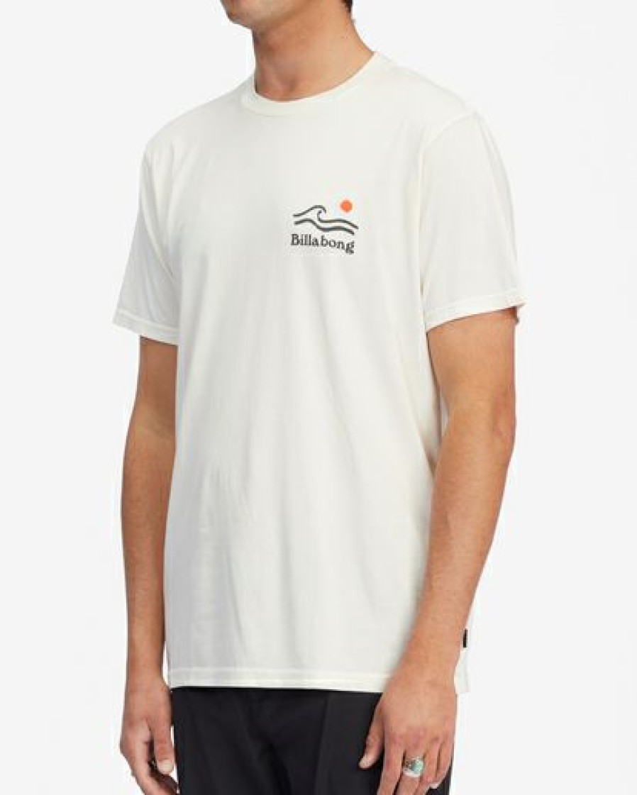 Clothing * | Billabong Landslide Wave Washed Short Sleeve T-Shirt Off White Off White (Ofw)