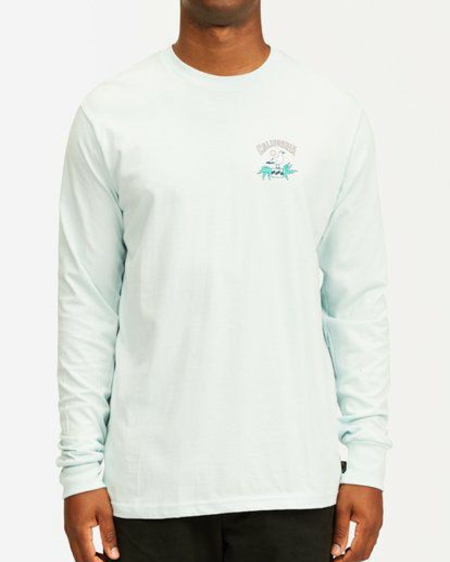 Tees * | Billabong Arch California Long Sleeve T-Shirt Coastal Blue Coastal Blue (Cbu)