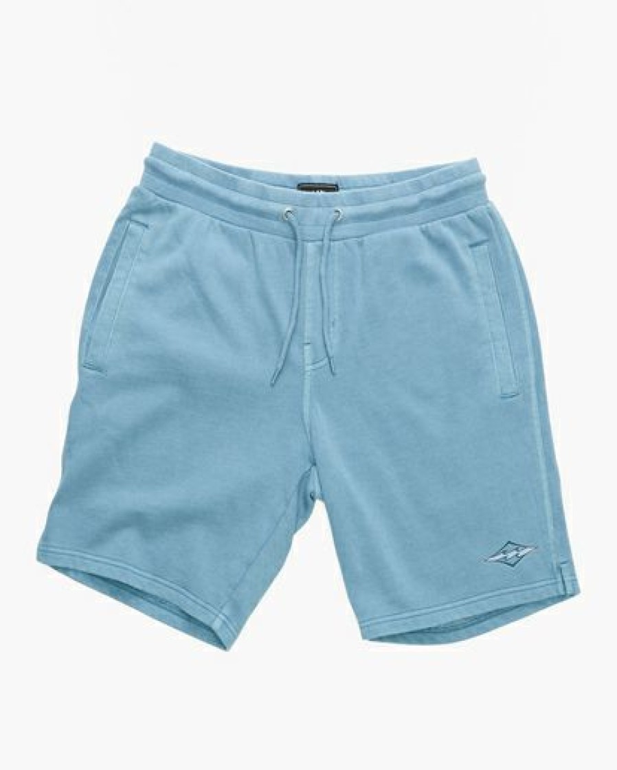 Clothing * | Billabong Wave Washed Theme Arch Sweatshorts Smoke Blue Smoke Blue (Smb)