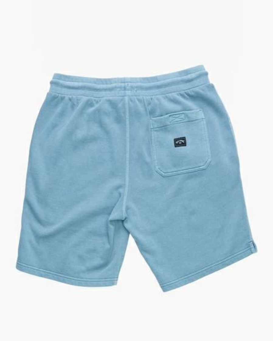 Clothing * | Billabong Wave Washed Theme Arch Sweatshorts Smoke Blue Smoke Blue (Smb)