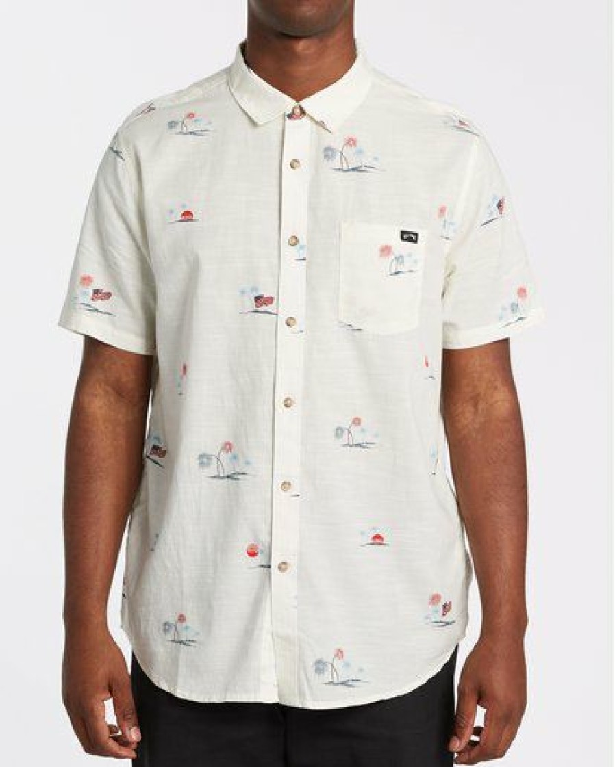 Shirts * | Billabong Sundays July Short Sleeve Shirt Navy