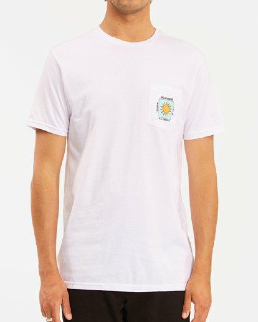 Tees * | Billabong Olas Pocket T-Shirt White White (Wht)