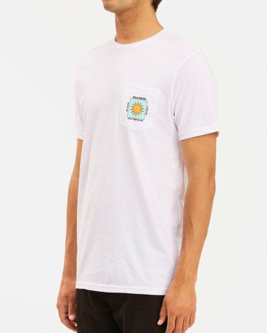 Tees * | Billabong Olas Pocket T-Shirt White White (Wht)