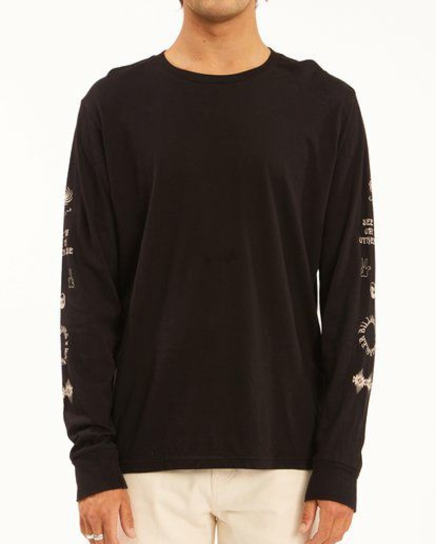 Billabong X Wrangler * | Billabong Wrangler Dreamer Long Sleeve T-Shirt Black Black (Blk)