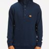 Fleece * | Billabong Hudson Henley Pullover Hoodie Fog