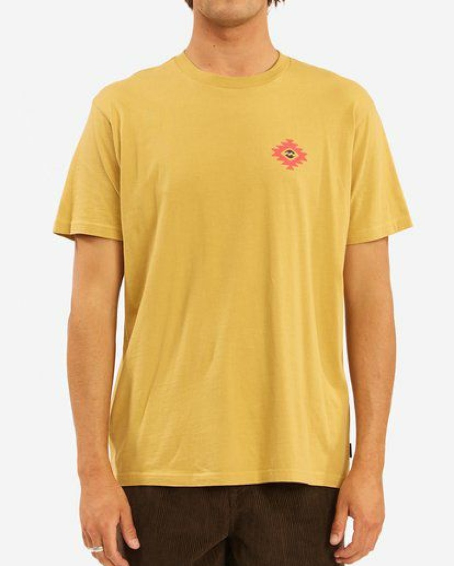 Billabong X Wrangler * | Billabong Wrangler Eclipse Short Sleeve T-Shirt Mustard Mustard (Mus)