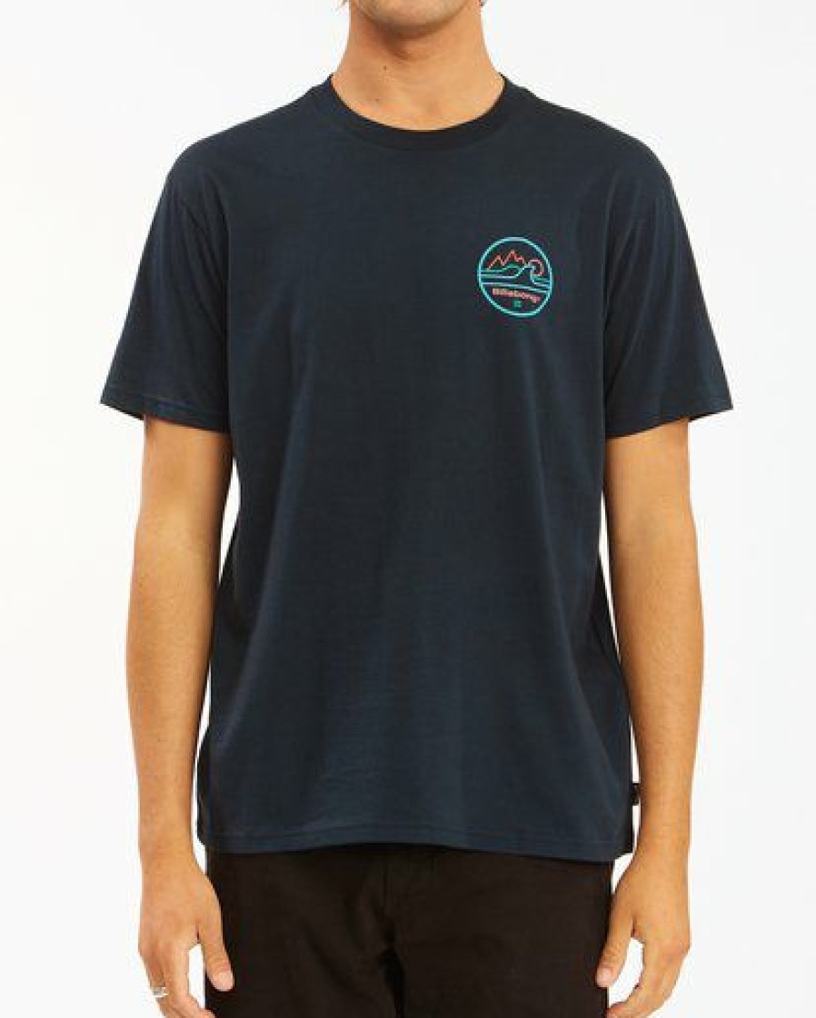 Tees * | Billabong A/Div Peak Wave Short Sleeve T-Shirt Indigo Indigo (Ind)