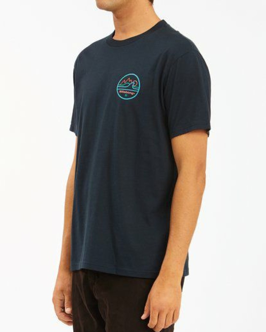 Tees * | Billabong A/Div Peak Wave Short Sleeve T-Shirt Indigo Indigo (Ind)